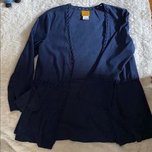 Ruby Rd. Cardigan/ blazer (blue)